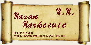 Mašan Markčević vizit kartica